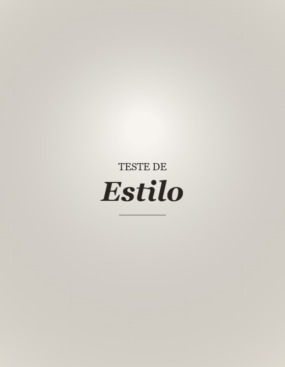 Teste de Estilo